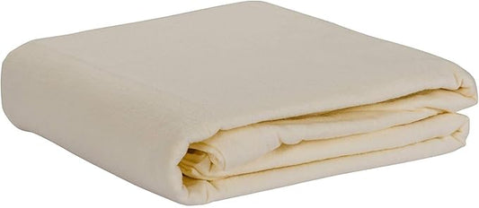 EARTHLITE Flannel Massage Table Sheet Set Essentials Commercial Grade, Soft, Double-Napped 3-Piece Set (Top, Fitted, Face Pillow Cover) (Updated), Natural (44355) 63206