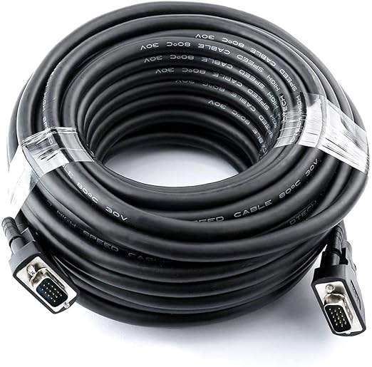 2-Pack VGA Cable Male to Male, 50ft