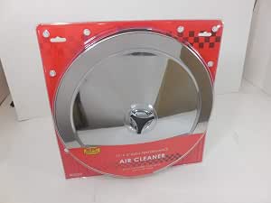 Racing Power Company R8000 14" x 3" Chrome Plain Flat Base Air Cleaner Set 63129