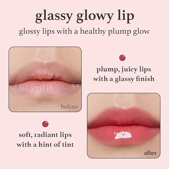 NOONI Korean Vegan Lip Oil - Applepeony | Lip Stain, Long-Lasting, Moisturizing, Plumping, Revitalizing for Dry Lips, Travel-Friendly, Mother's Day, Mother's Day Gifts, Waterproof, No Peel Off, Hydrating, Nourishing, Mother's Day, 0.12 FL Oz (Baby Pink)