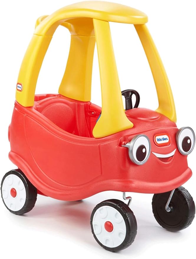 little tikes Cozy Coupe - Ride on for Kids with Real Working Horn, Clicking Ignition Switch, & Fuel Cap - for Kids 18+ Months