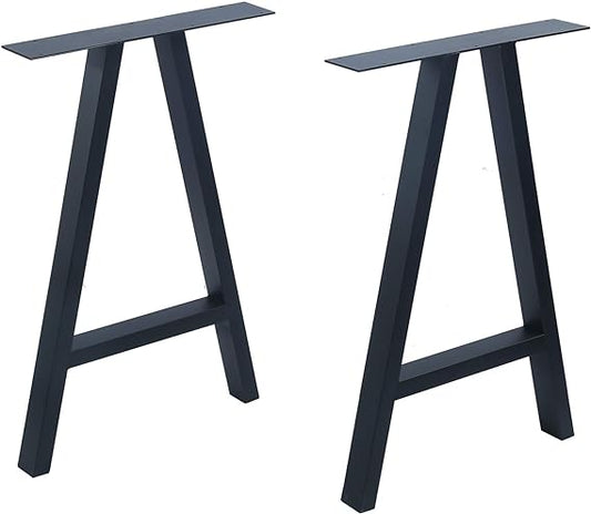 MBQQ 2 Pcs Furniture Legs Rustic Decory A Shape Table Legs,Heavy Duty Metal Desk Legs,Dining Table Legs,Industrial Modern, DIY Iron Bench Legs(H28”xW17.7”)