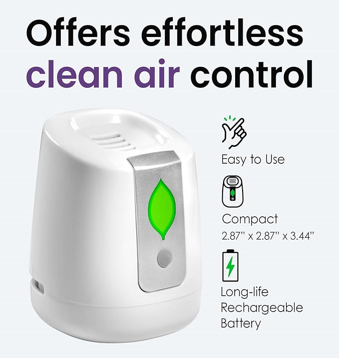 Greentech Environmental pureAir FRIDGE - Refrigerator Odor Eliminator and Air Freshener - Extends Life of Food - Home Essentials For Mini, Small, and Large Fridges