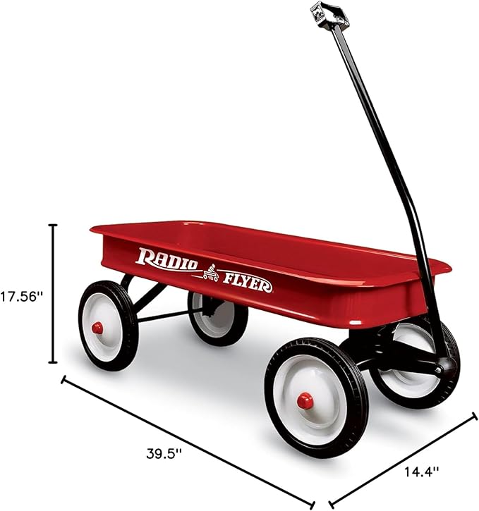 Radio Flyer Classic Red Wagon, All-Steel Seamless Body Wagon for Kids, Cargo, & Garden