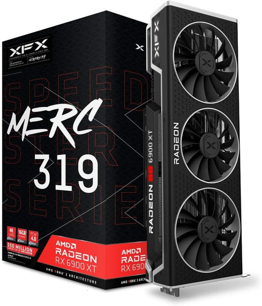 XFX Speedster MERC319 AMD Radeon RX 6900 XT Black Gaming Graphics Card with 16GB GDDR6, HDMI, 3xDP, AMD RDNA 2 RX-69XTATBD9