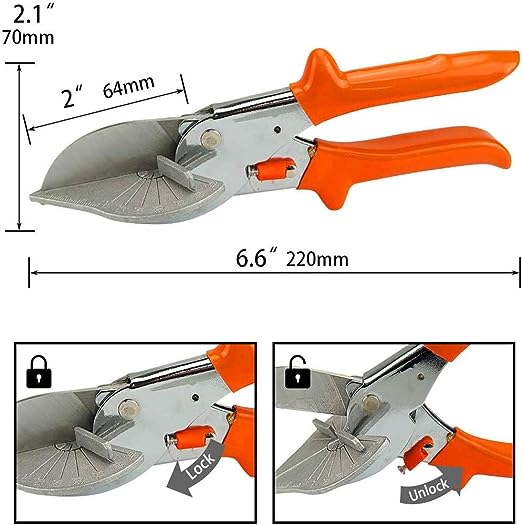 Multi Angle Miter Shear Cutter Hand Tools 45 Degree To 120 Degree
