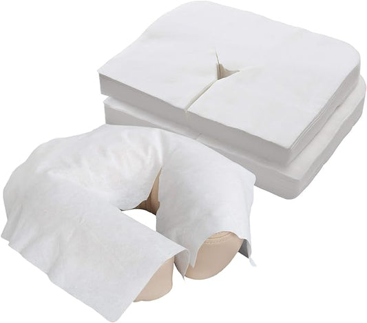 EARTHLITE Disposable Face Cradle Covers ? Medical-Grade, Ultra Soft, Luxurious, Non-Sticking Massage Face Covers/Headrest Covers for Massage Tables & Massage Chairs 63112