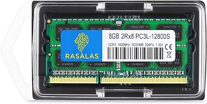 Rasalas DDR3 16GB Kit (2x8GB) PC3L-12800S 1600 MHz DDR3 2Rx8 1.35V 204-Pin CL11 Non-ECC Unbuffered Laptop Memory Notebook RAM