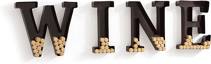 Danya B. Metal "Wine" Letters Cork Holder