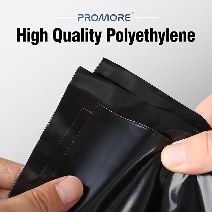 Heavy Duty Black Plastic Sheeting 13.5x20ft-4MIL,for Construction Waterproof Painters Tarp Landscape Ground Cover, Plant Farm Garden Greenhouse Agriculture