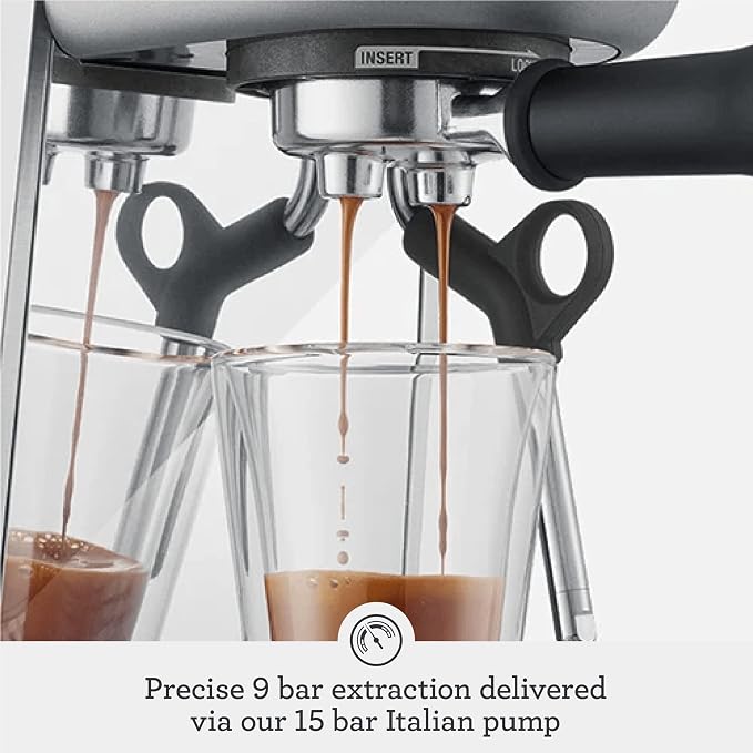Breville the Bambino Plus Espresso Machine with Auto Milk Frother, Espresso Maker with Seconds Heat Up, Cappuccino & Latte Machine for Home, BES500BSS, Brushed Stainless Steel 63417