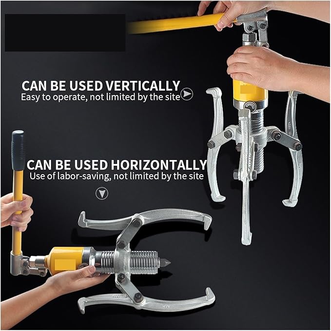 Hydraulic Crimper 5/10/15/20T Hydraulic Puller Hydraulic Gear Puller 3 Jaw Puller Set Hydraulic Bearing Puller Three Arm Bearing Removal Cylinder(YL-5T)