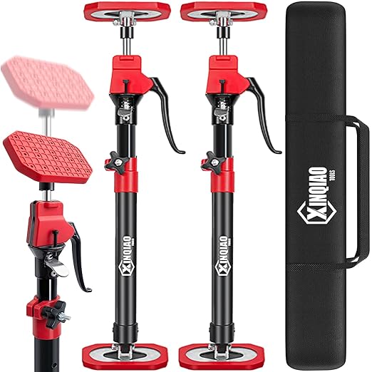 XINQIAO Third Hand Tool 3rd Hand Support System, Premium Steel Support Rod with 154 LB (70KG) Capacity for Cabinet Jack, Drywall Jack& Cargo Bars, 125 CM - 290 CM Long