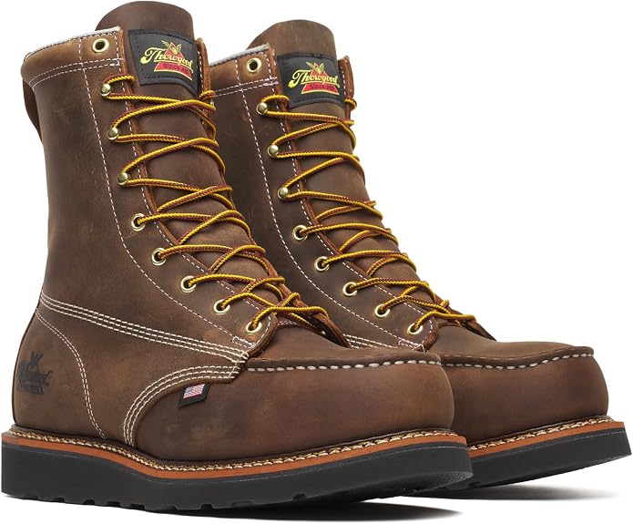 Thorogood unisex-adult American Heritage Wedge Safety Toe American Heritage – 8″ Trail Crazyhorse Safety Toe – Moc Toe Maxwear Wedge™