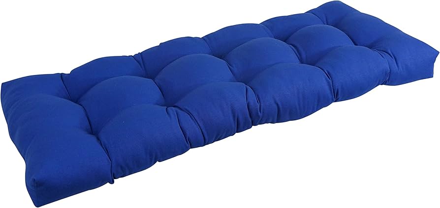 43'' x 18" Patio Lounger Bench Cushion, Indoor/Outdoor Chaise,  Blue