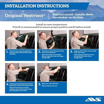 Auto Vent Shade 92971 Original Vent Visor Side Window Deflector Dark Smoke, 2-Piece Set for 2015-2018 Ford F-150