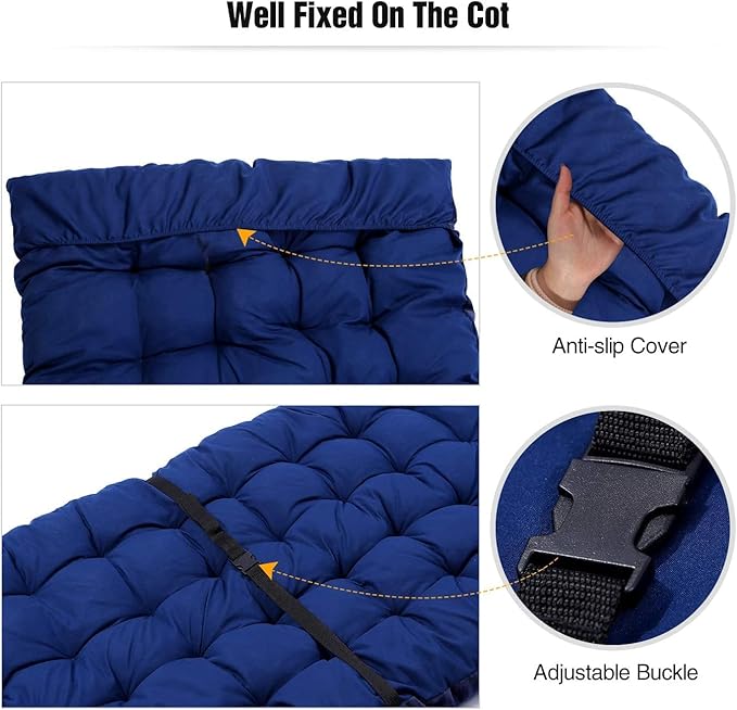 REDCAMP Sleeping Cot Pads Mattress for Adults,Comfortable Thicker Cotton Sleeping Cot Mattress for Camping
