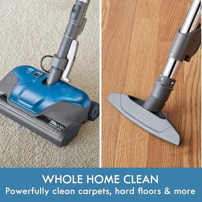 Kenmore Pet Friendly Lightweight Bagged Canister Vacuum Cleaner with Extended Telescoping Wand, HEPA, 2 Motors, Retractable Cord, and 4 Cleaning Tools, Blue 63504