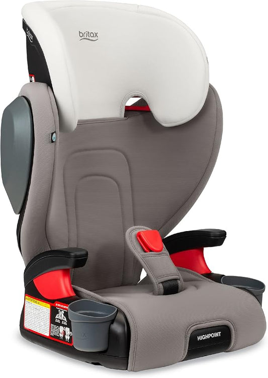 BRITAX Highpoint Backless Belt-Positioning Booster Seat, SafeWash Gray Ombre