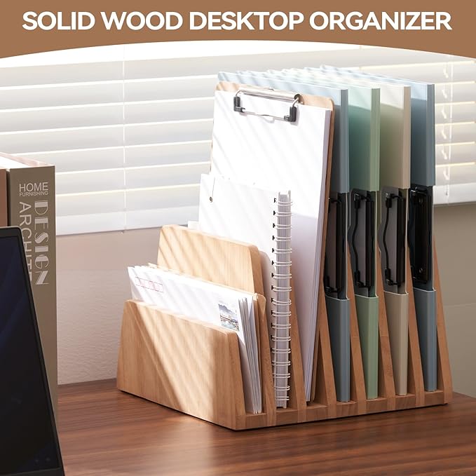 Desktop File Document Holder Stand 7 Slots