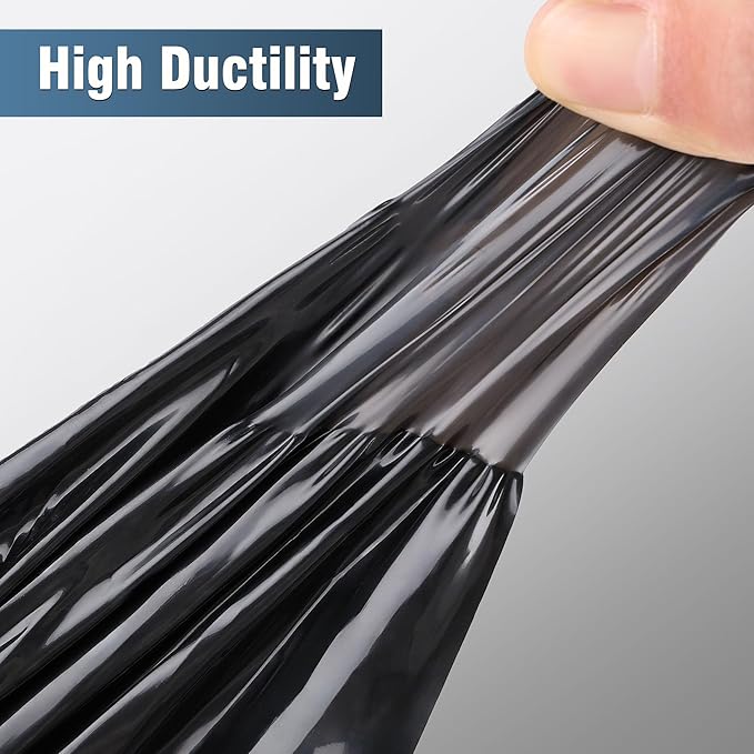 Heavy Duty Black Plastic Sheeting 13.5x20ft-4MIL,for Construction Waterproof Painters Tarp Landscape Ground Cover, Plant Farm Garden Greenhouse Agriculture