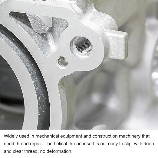 uxcell Wire Thread Inserts 7/16-14 UNC 1.5D 304 Stainless Steel Helical Type Coiled Wire Screw Repair Threaded Sleeve Steel Sheath 10pcs