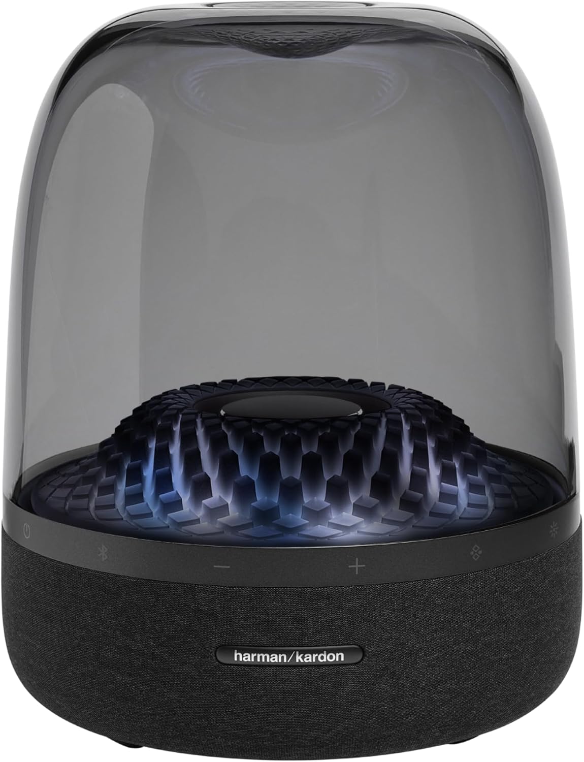 Harman Kardon Aura Studio 4 - Bluetooth Home Speaker with Transparent Dome Design and Diamond-Effect Lighting - Black