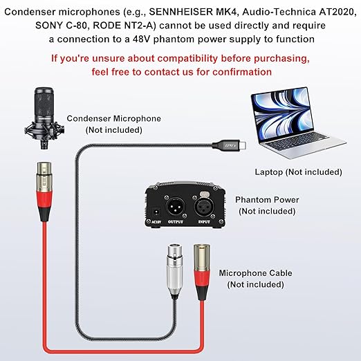 J&D USB C to XLR Microphone Audio Cable, Braided USB C to XLR Female Microphone Cable for Audio Recording, Dynamic Microphone, Compatible for iPhone 15/16 Series, MacBook, 2 Meter/6.6 Feet