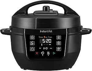 Instant Pot RIO Mini 7-in-1 Multi-Cooker, PressureCooker, SlowCooker, RiceCooker, Steamer, Sauté, Yogurt Maker, & Warmer, Includes App With Over 2000 Recipes, 4QT, Black 63597