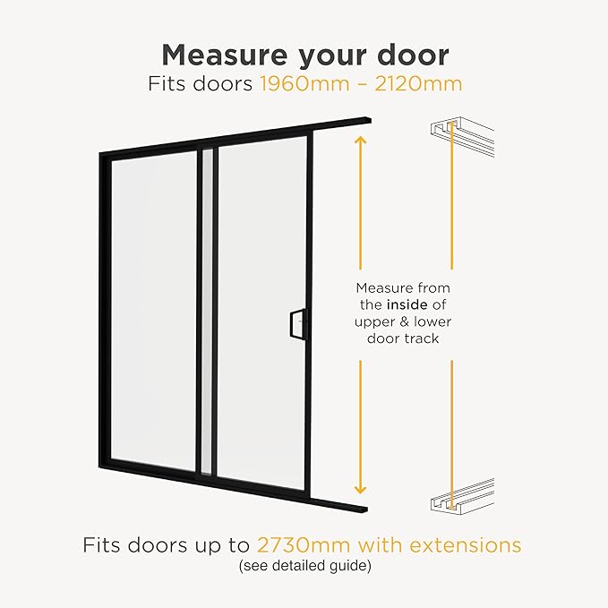 Hakuna Pets White Glass Patio Pet Door for Sliding Glass Doors, Large | Adjustable Height 77.2” – 83.5”, Damage-Free or Permanent Installation, Durable Aluminum Frame, Locking Panel Included