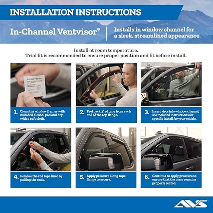 Auto Vent Shade 194531 in-Channel Vent Visor Side Window Deflector, 4-Piece Set for 2015-2018 Cadillac Escalade, Chevrolet Tahoe, GMC Yukon