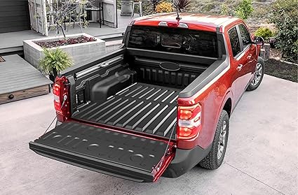 Floor Mats and Bed Mat Compatible with Ford F150/F-150 Lightning SuperCrew Cab 2015-2024, TPE All Weather Custom Fit Car Accessories 1st and 2nd Row Full Set Car Liners (Without Under-Seat Storage) s