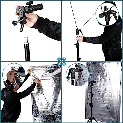 Neewer 35" x 70"/ 90 x 180cm Photo Studio Gold/Silver & Black/White Flat Panel Light Reflector with 360 Degree Rotating Holding Bracket and Carrying Bag