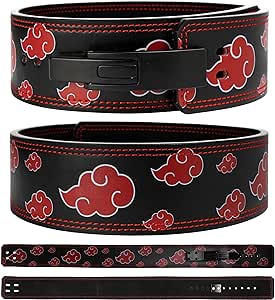 Akatsuki Weight Lifting Lever Belt | 10mm Premium Leather Weightlifting Belt for Powerlifting, Bodybuilding, Deadlift, Squats, Exercise Workout | Heavy Duty Best for Men & Women