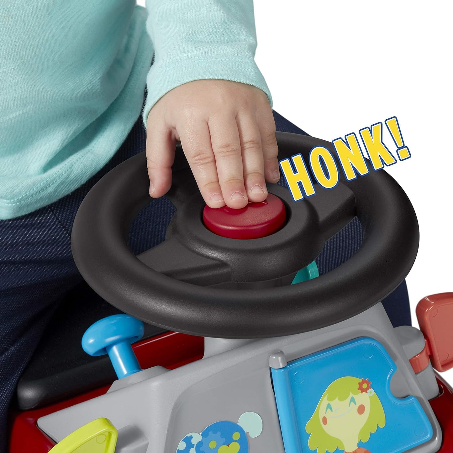 Radio Flyer Busy Buggy, Sit to Stand Toddler Ride On Toy, Ages 1-3, Red