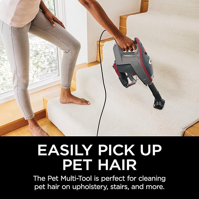 Shark HV370C Rocket Pro Corded Stick Vacuum, Removable Hand Vacuum, Advanced Swivel Steering, XL Cup, Crevice Tool, Upholstery Tool & Anti-Allergen Dust Brush, Comet Red (Canadian Version) 63563
