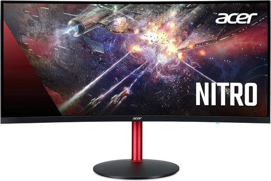 Acer Nitro XZ342CK Pbmiiphx 34" 1500R Curved WQHD (3440 x 1440) VA Gaming Monitor with AMD Radeon FREESYNC, VESA Certified DisplayHDR400, 95% sRGB, 144Hz, 1ms VRB (Display Port & 2 x HDMI 2.0 Ports)