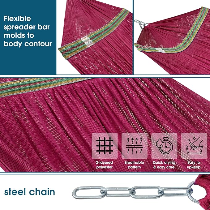 Tranquillo Universal Hammock Stand 600 lbs Capacity, Instant 20s Foldable, 3-Year  Hammock with Stand, 2 Person Camping Revolutionary Portable No Screws, Premium Hammocks, Grey 63501
