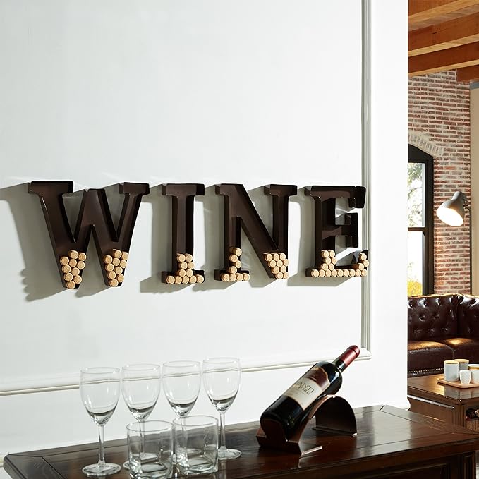 Danya B. Metal "Wine" Letters Cork Holder