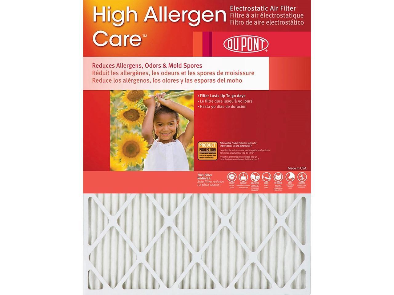 DuPont 4-Pk High Allergen Electrostatic Air Filter - White - 20"x30"x1"