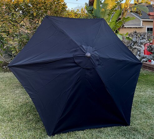 Waterproof Sunshade Beach Umbrella Fabric Cloth Canopy, Navy Blue