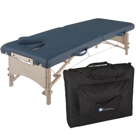 EARTHLITE MediSport Portable Massage Table Package - Heavy Duty, Low Height Range, Ideal for Osteopaths, Chiropractors & Physical Therapists incl. Face Hole, Filler and Carry Case 63191