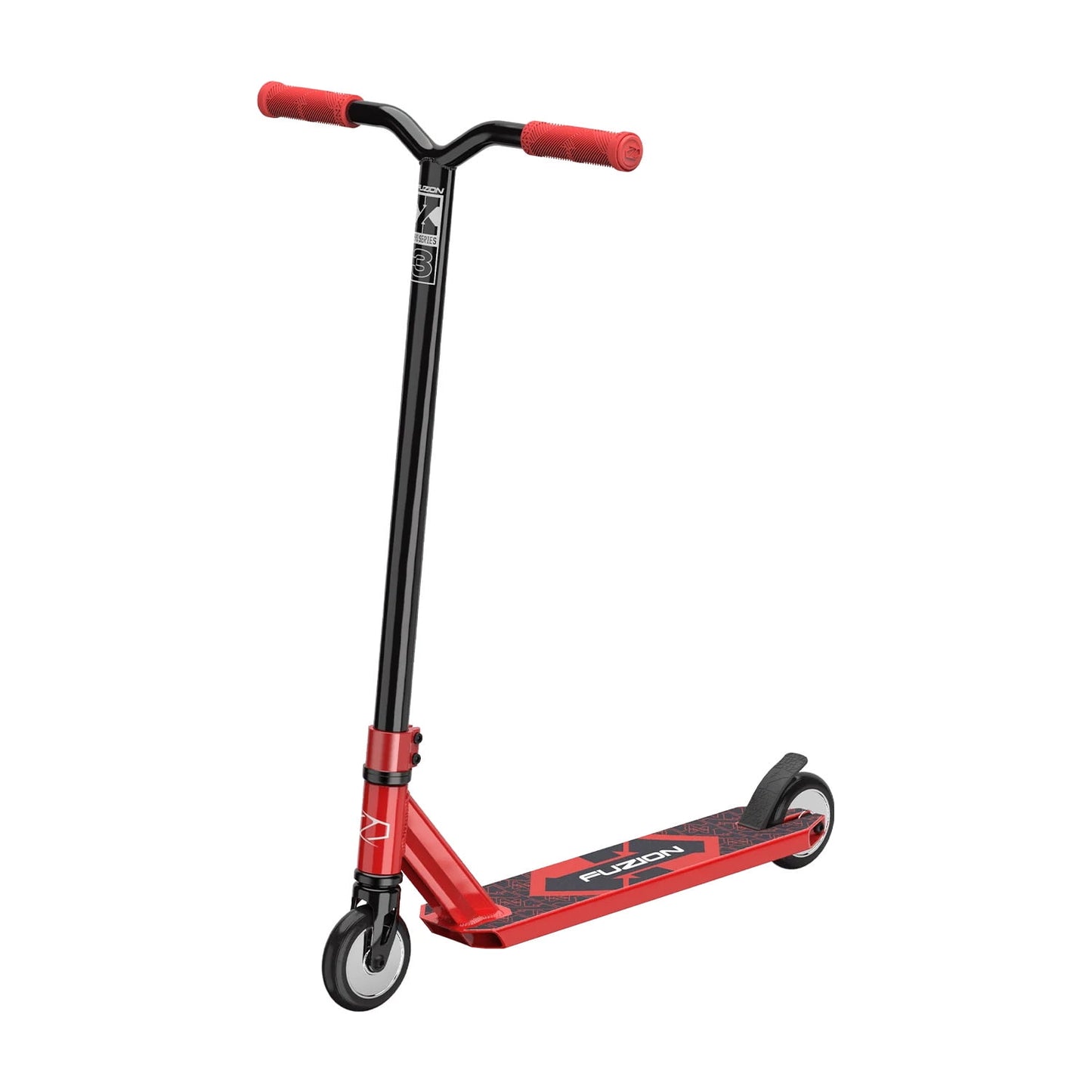 Fuzion X-3 Pro Scooters - Trick Scooter - Beginner Stunt Scooters for Kids 8 Years and Up – Quality Freestyle Kick Scooter for Boys and Girls, Red