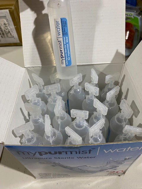 MyPurMist® 20-Count 30 mL Ultrapure Sterile Water Refills