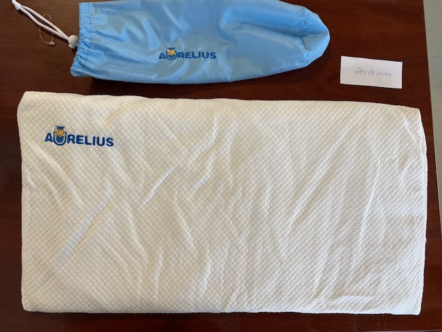 Aurelius Universal Crib Wedge for Baby Reflux Memory Foam Infant Sleep Pillow Bassinet Wedge,24"×13"×3",White