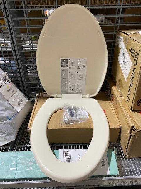 BEMIS 7300SLEC 346 Toilet Seat Will Slow Close and Removes Easy for Cleaning, Elongated, Biscuit/Linen