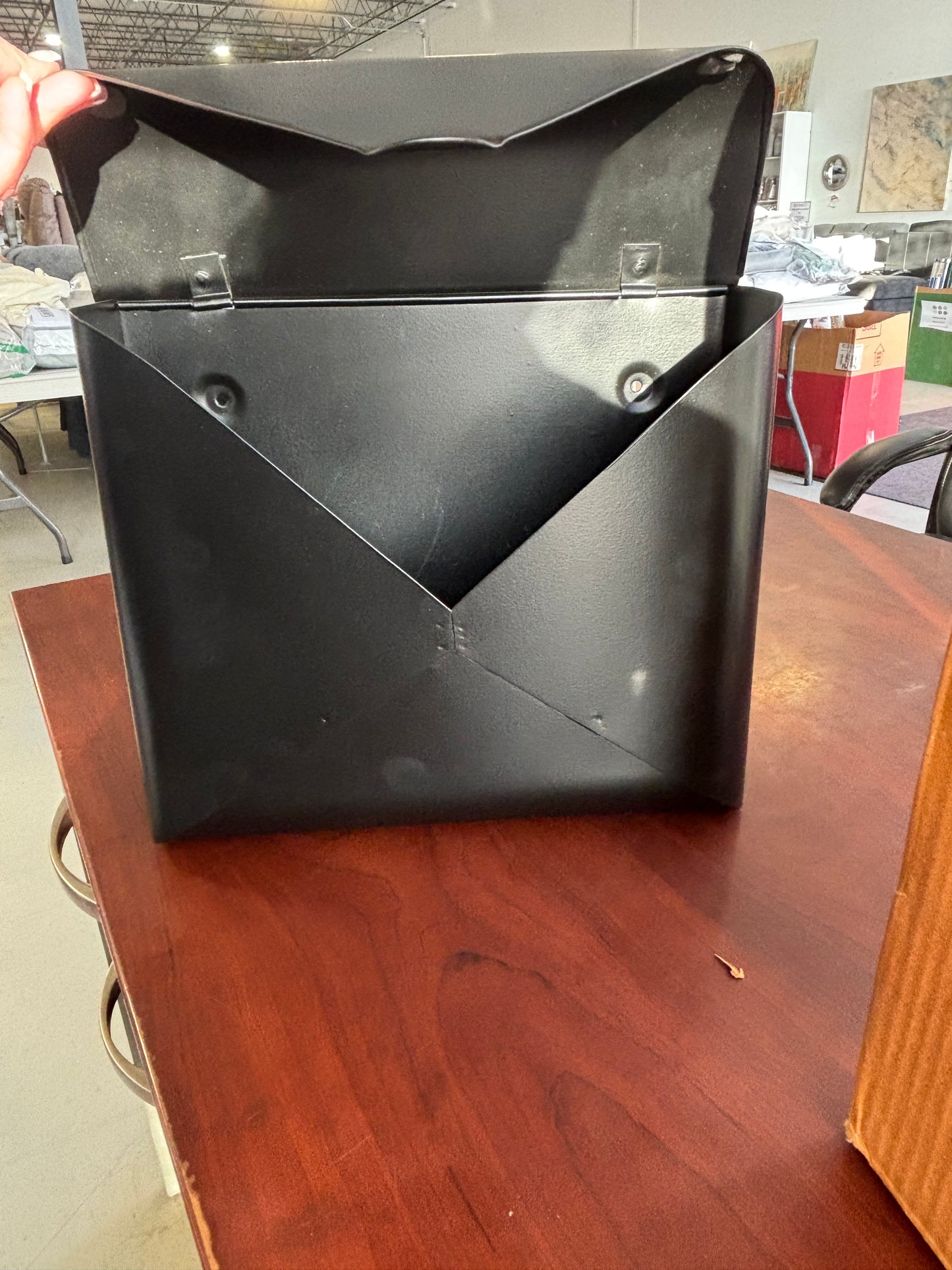 NACH Black Mailbox Wall Mount, 10.2 x 13 x 4.7 inch Wall Mount Mailboxes for Outside, Waterproof Mailboxes for Outside - Envelope Mailbox