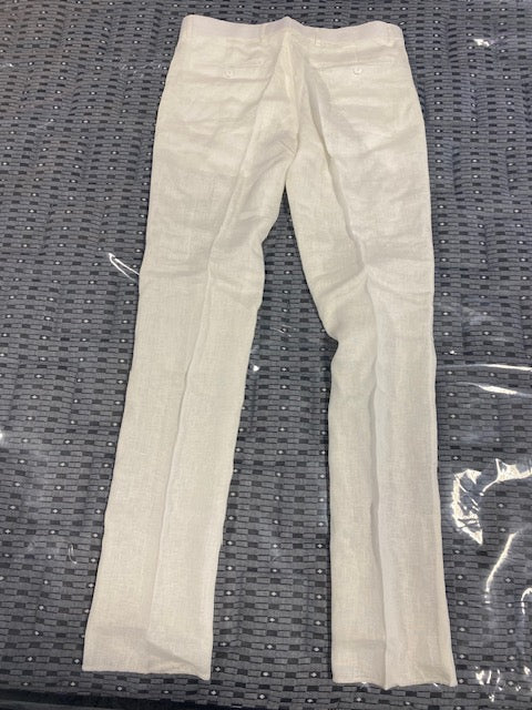 Gino Vitale Men's 100% Linen Suit 2 Piece - White - Size: 40X34W