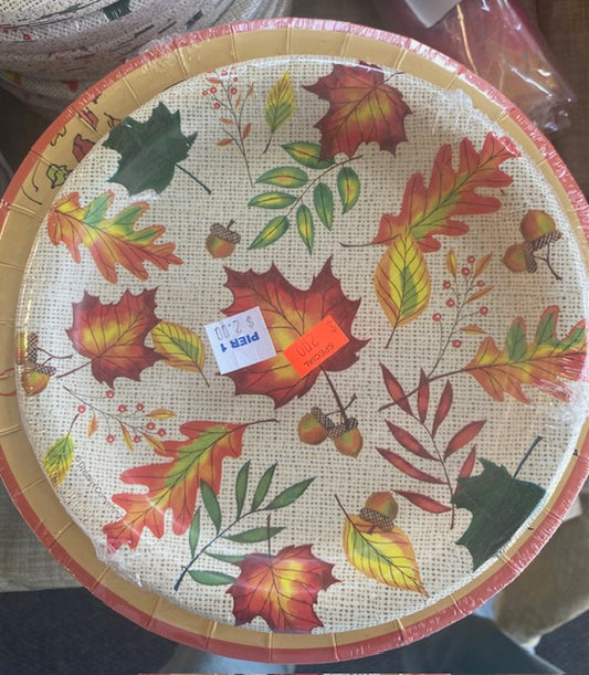 SPECIAL OCCASSIONS 18-COUNT LEAVES OF FALL LUNCH PLATES