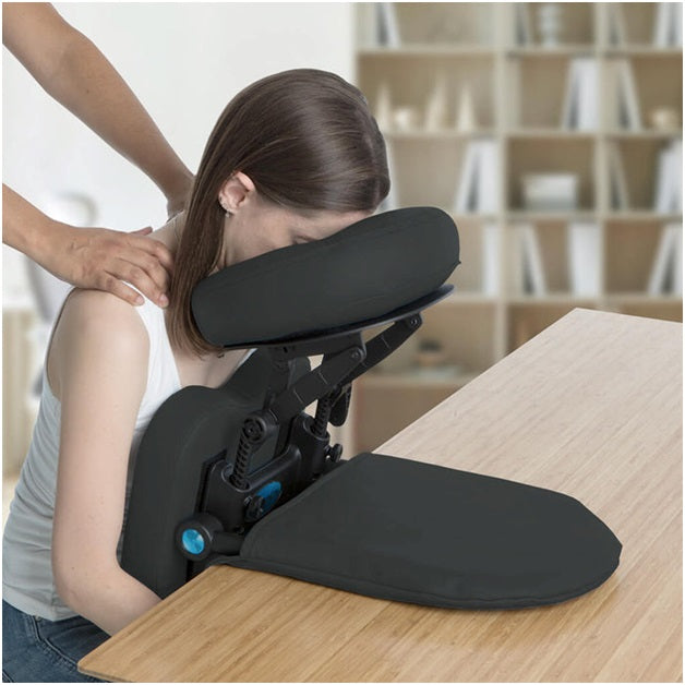 EarthLite Massage Kit Travelmate - Ultra-Portable Face Down Tabletop Massage System Perfect for Vitrectomy Recovery & On-The-Go Massage, Black 63147